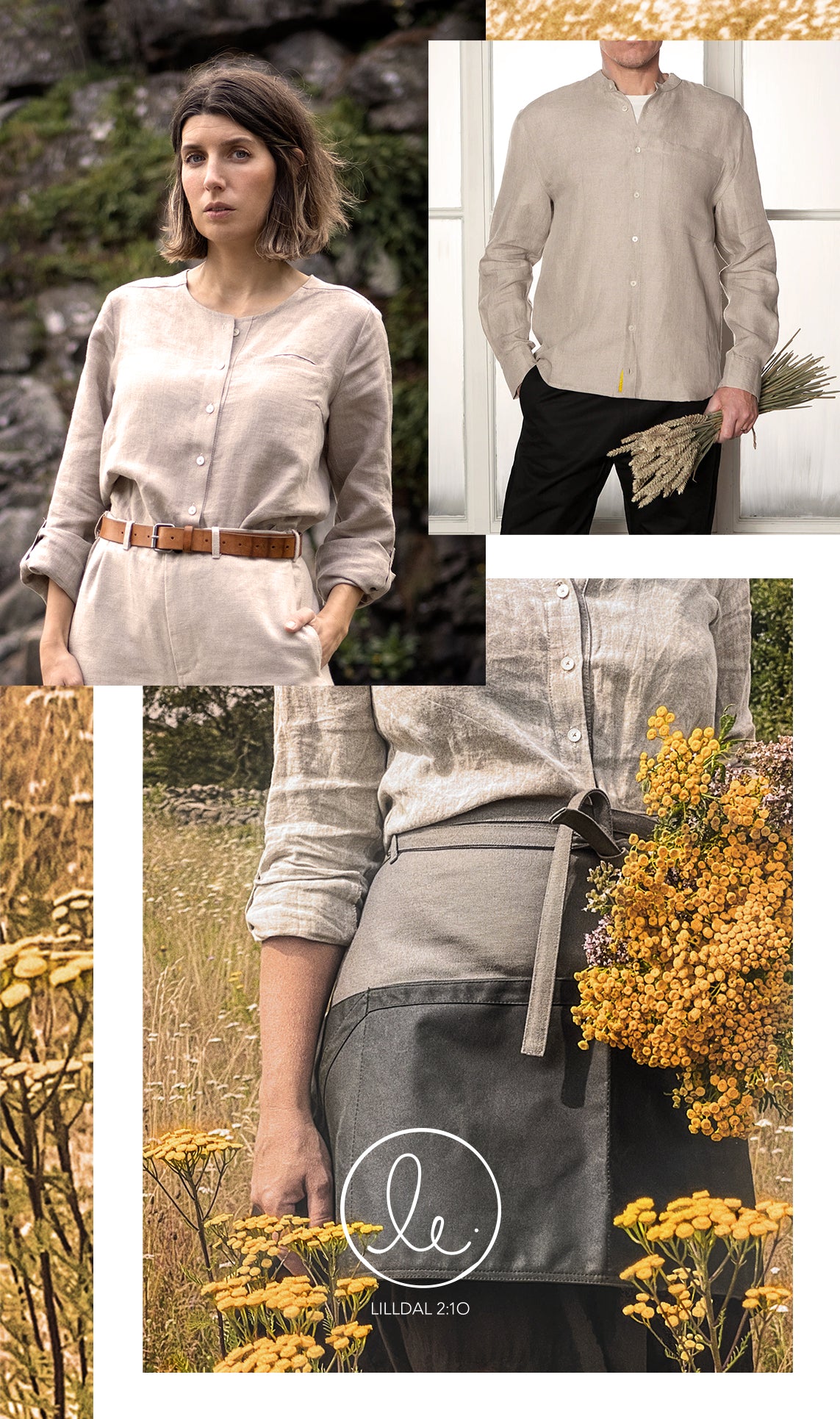Lilldal 210 September Stories Collage Sustainable Workwear Natural Linen