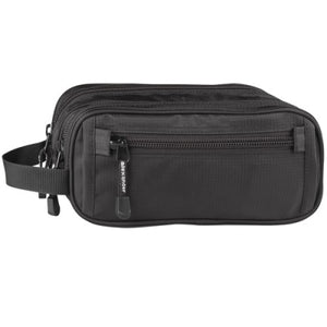 Travelon Wet Dry 1 Quart Bag with Plastic Bottles, Black, One Size