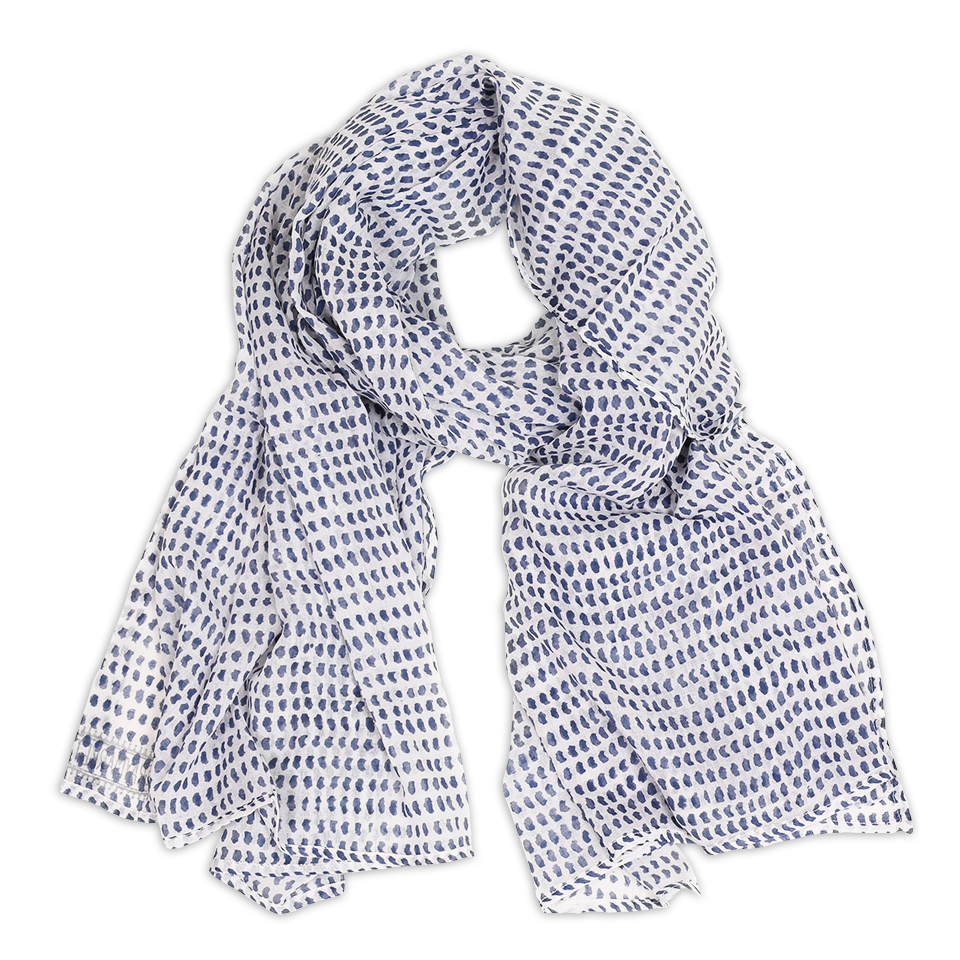 Navy Dot Scarf – Arkesseia