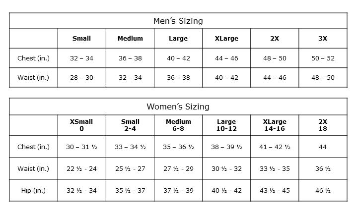 Gear for Sports Size Chart – Campus 
