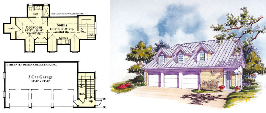 Flexible House plans garage bonus room