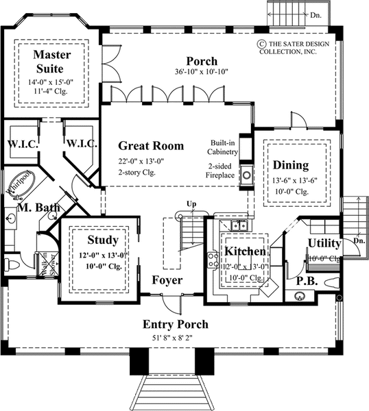 Stone Bridge-Main Level Floor Plan-Plan #6832