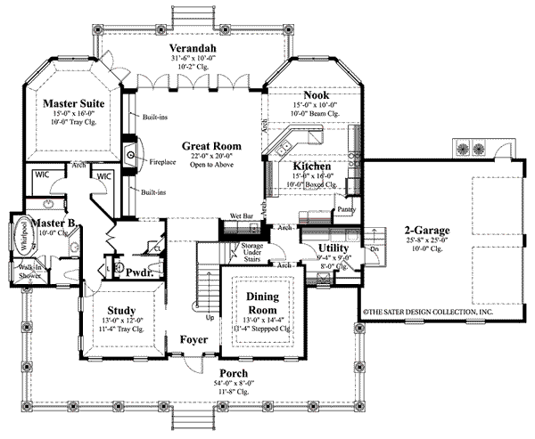 Country Farmhouse Cadenwood Main Floor Plan