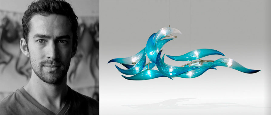 Seth Parks Designs, Aquatico Breaking Waves lighting fixture