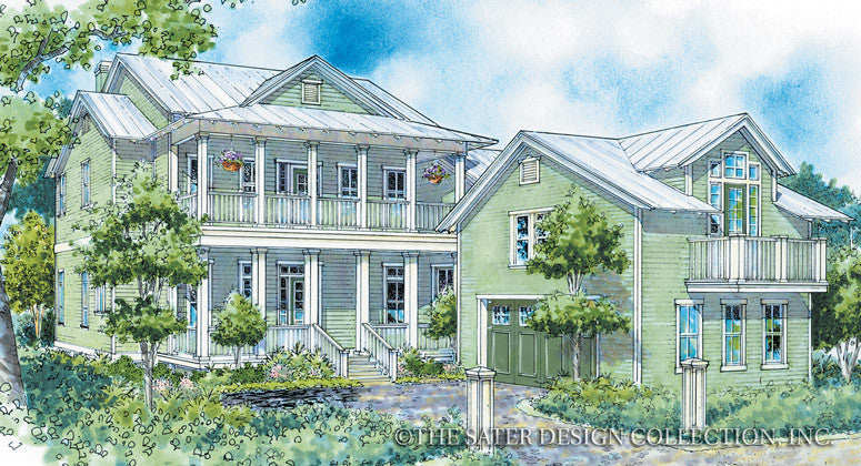 Carlisle Bay-Front Elevation-Plan #6755