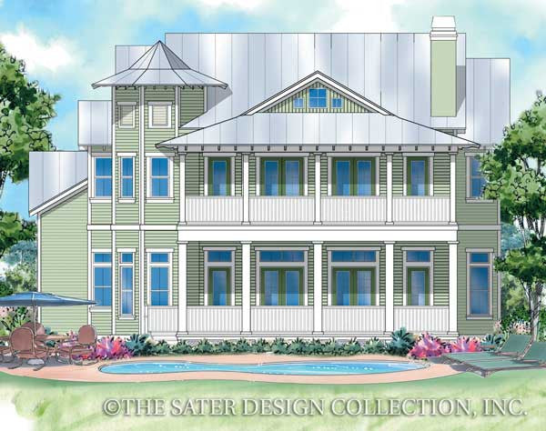 Carlisle Bay-Front Elevation-Plan #6755