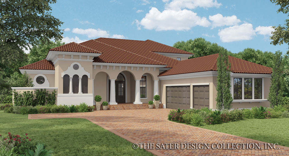 Sater Home Design 6753 Mediterranean Tuscan House Plans Sater Design Collection