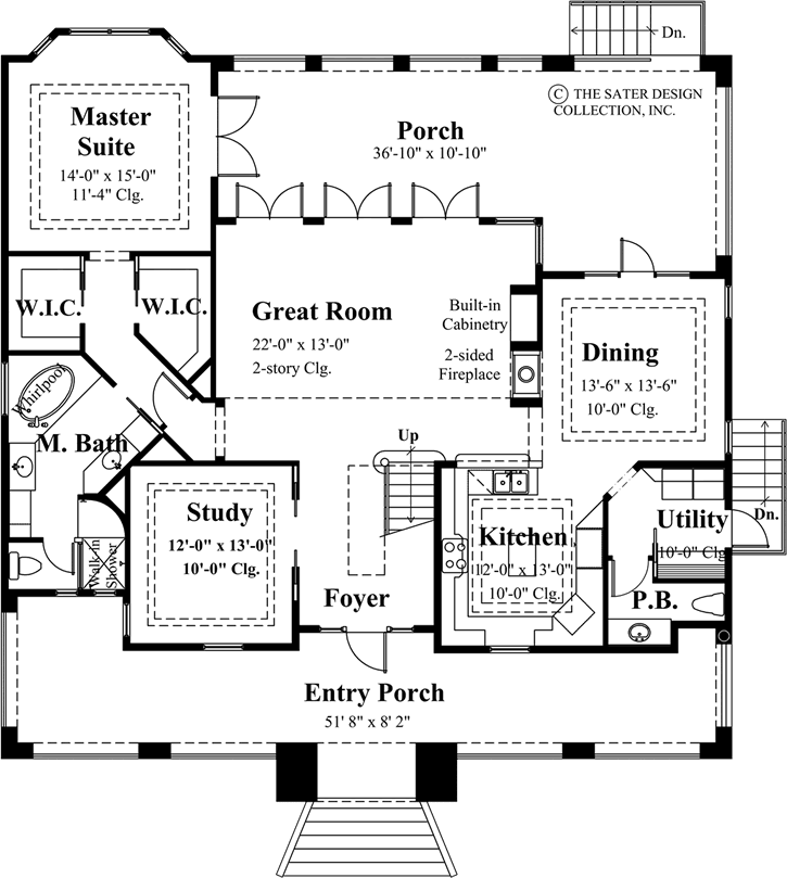 House Plan Stone Bridge Sater Design Collection