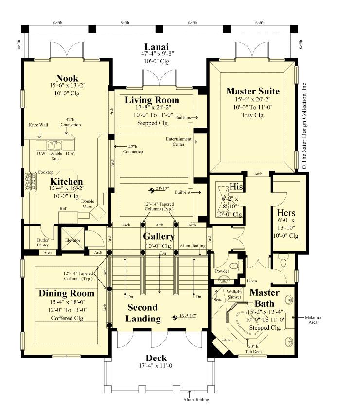 Lilliput Italian Style House Plan Floor Plan Sater Design