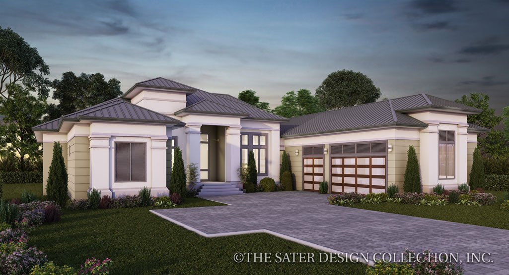 Paravel House Plan Contemporary Style Sater Design Collection