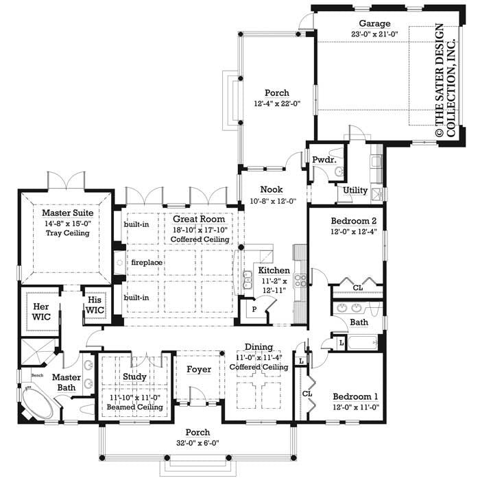  House  Plan  Whitney Sater Design Collection 