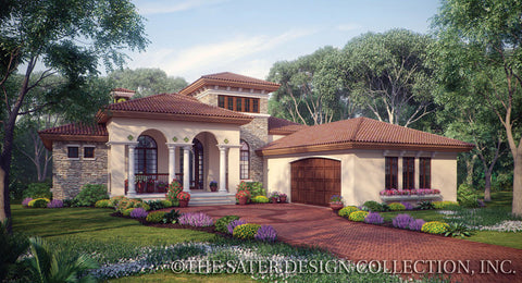 Tuscan House & Home Plans | Sater Design Collection  Casina Rossa House Plan