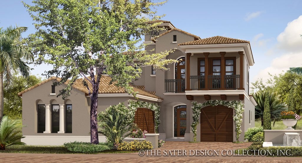 Sater Home Design 6753 Mediterranean Tuscan House Plans Sater Design Collection