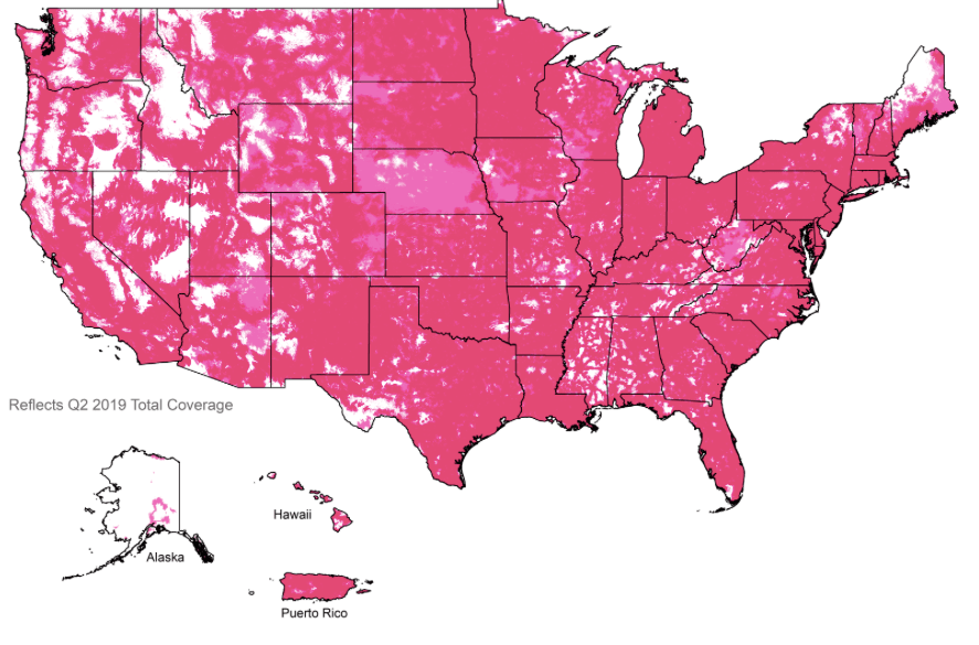Cell Phone Reception Map United States Map