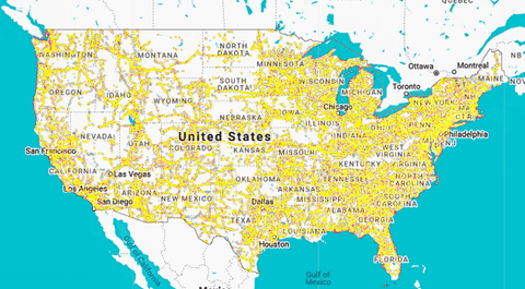 Verizon Wireless 3G Coverage Map