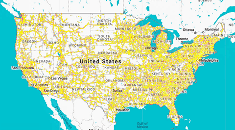 virgin mobile 4g coverage map