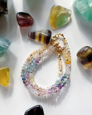 Rainbow Fluorite Bracelet — CraeVita jewelry