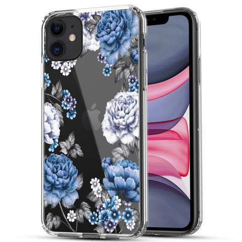 KISSCASE Luxury Slim Fashion Clear Purple Rose Phone Case for