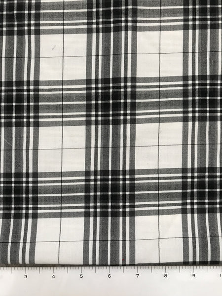 Black and White Plaid Fabric By the Yard – Sugarplum Lane