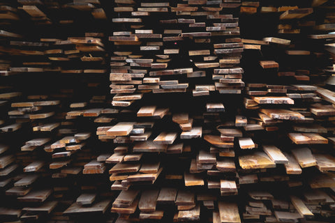 stack of a variety of wood boards