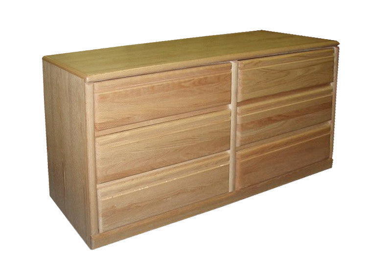 Fd 3042 Contemporary Oak 6 Drawer Dresser Oak For Less Furniture
