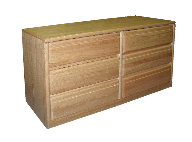 FD3042 Contemporary Oak 6 Drawer Dresser Oak For Less® Furniture