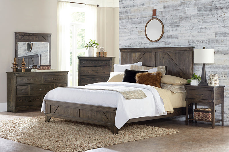 Amish Made Cedar Lakes Solid Oak Bedroom Suite King Size Oak For Less Furniture