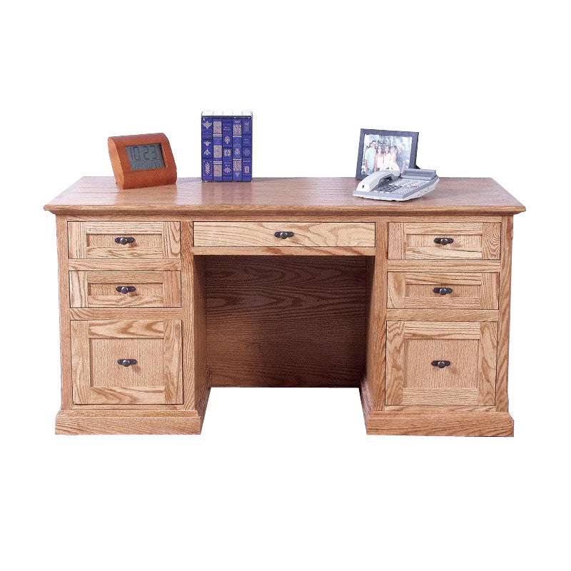 Fd 1048m Mission Oak 60 Executive Desk Oak For Less Furniture