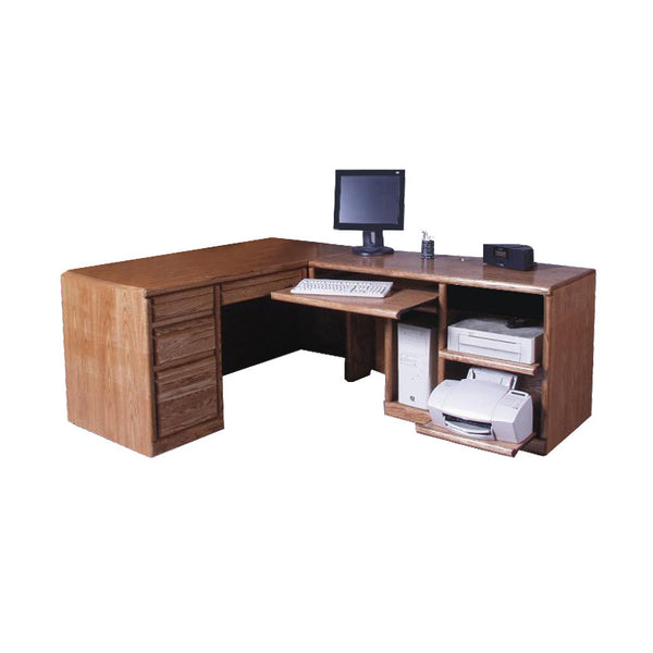 Home Office Desks With Return L Shaped Desks For Sale Oak For