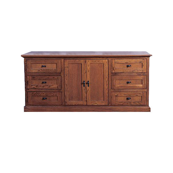 FD3045M Mission Oak 9 Drawer Dresser (3 are hidden)