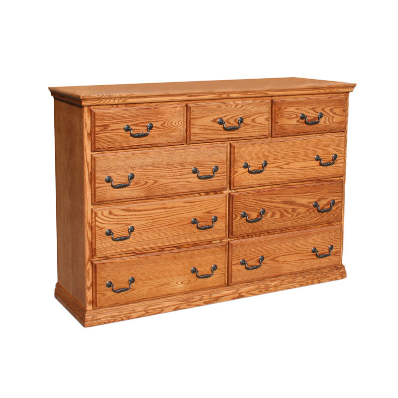 ODOT453 Traditional Oak 9 Drawer Mule Chest Dresser