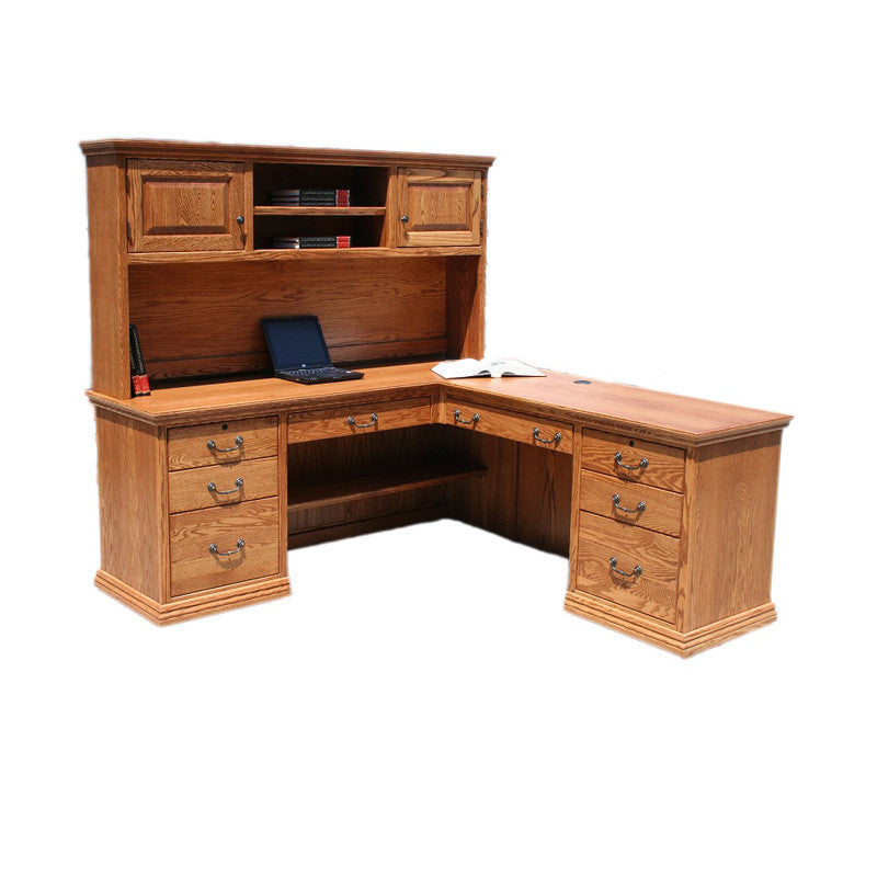 Od O T641 And Od O T641 H Traditional Oak Desk And Return With