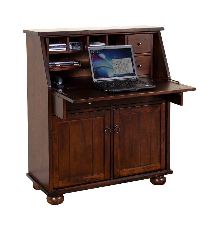 Santa Fe Rustic Armoire Desk Drop Leaf Laptop Desk