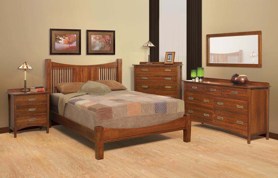 Heartland Quartersawn Oak Bedroom Suite A Queen Size