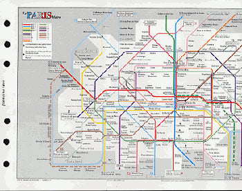 Filofax Papers Paris Metro & Rail Map Personal Size – RefillFinder ...