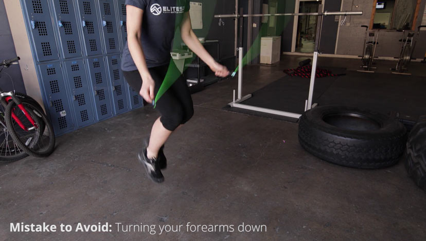 turning your forearms down double unders mistake