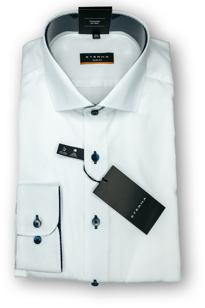 8100S-Slim Fit- White Black-Out – Harrys for Menswear