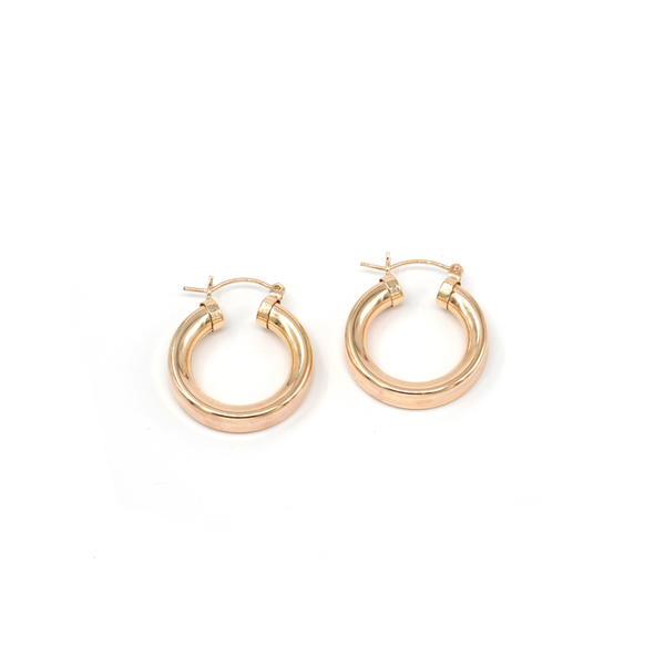 Gold Filled Hoops, Thick Gold Hoop Earrings, Gold Filled Earrings, Gold Hoop Earrings, Gold Filled Bamboo Earrings, Gold Earring Hoop (K44)