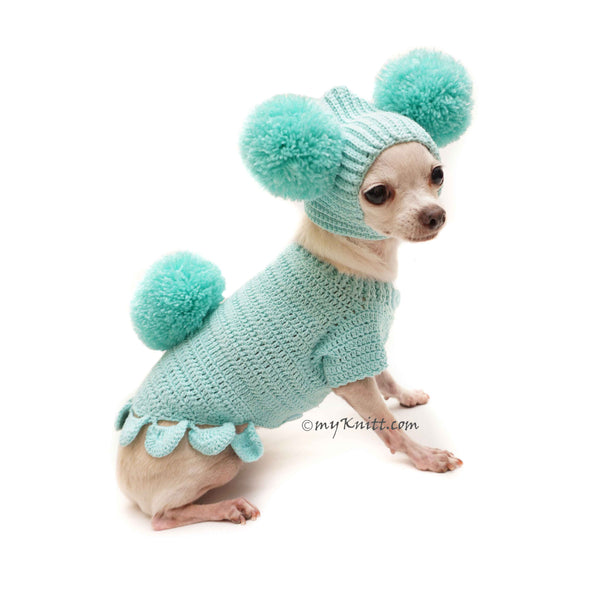 Easter Bunny Costume with Pom Pom Dog Hats, Funny Dog Outfits by ...