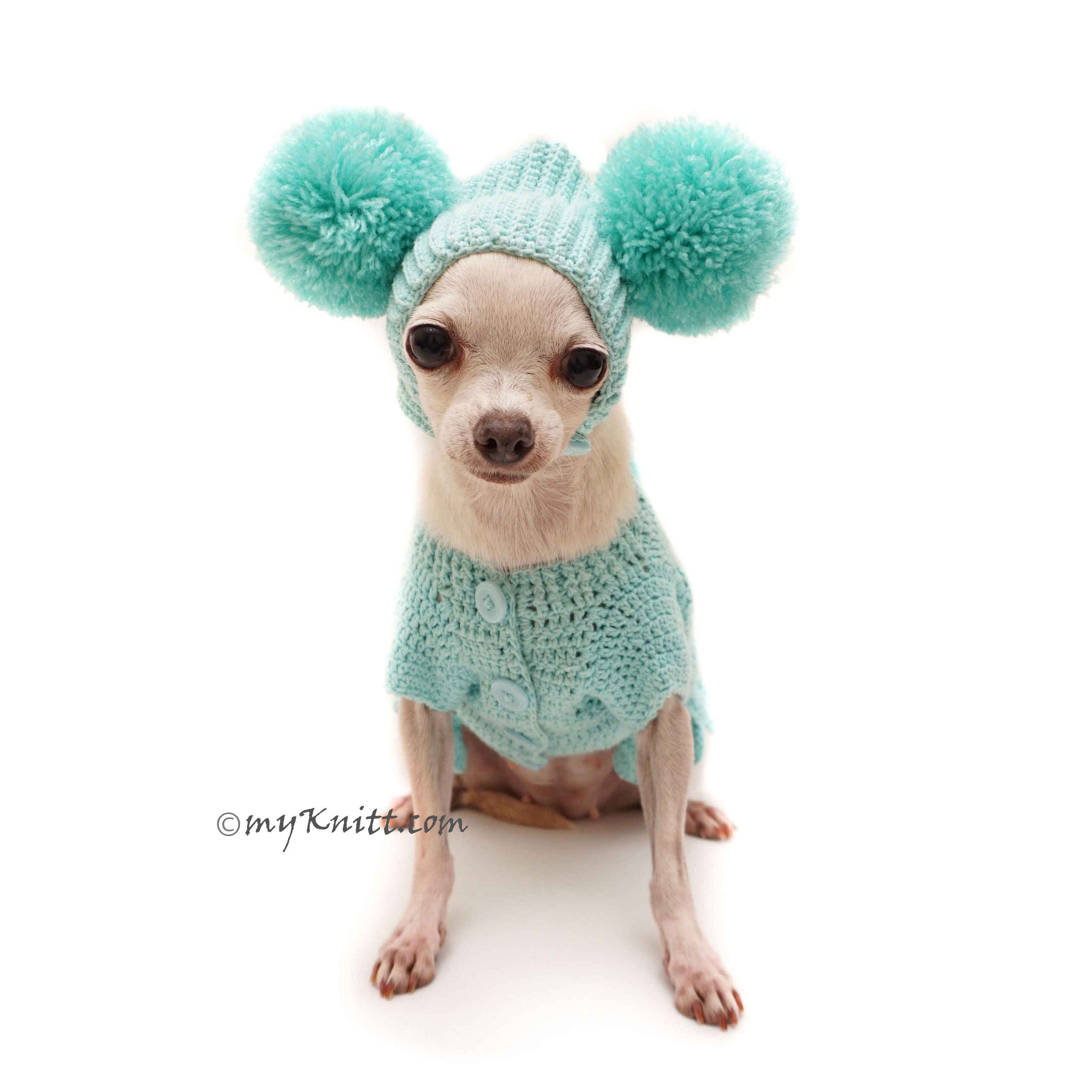 Easter Bunny Costume with Pom Pom Dog Hats, Funny Dog Outfits by ...