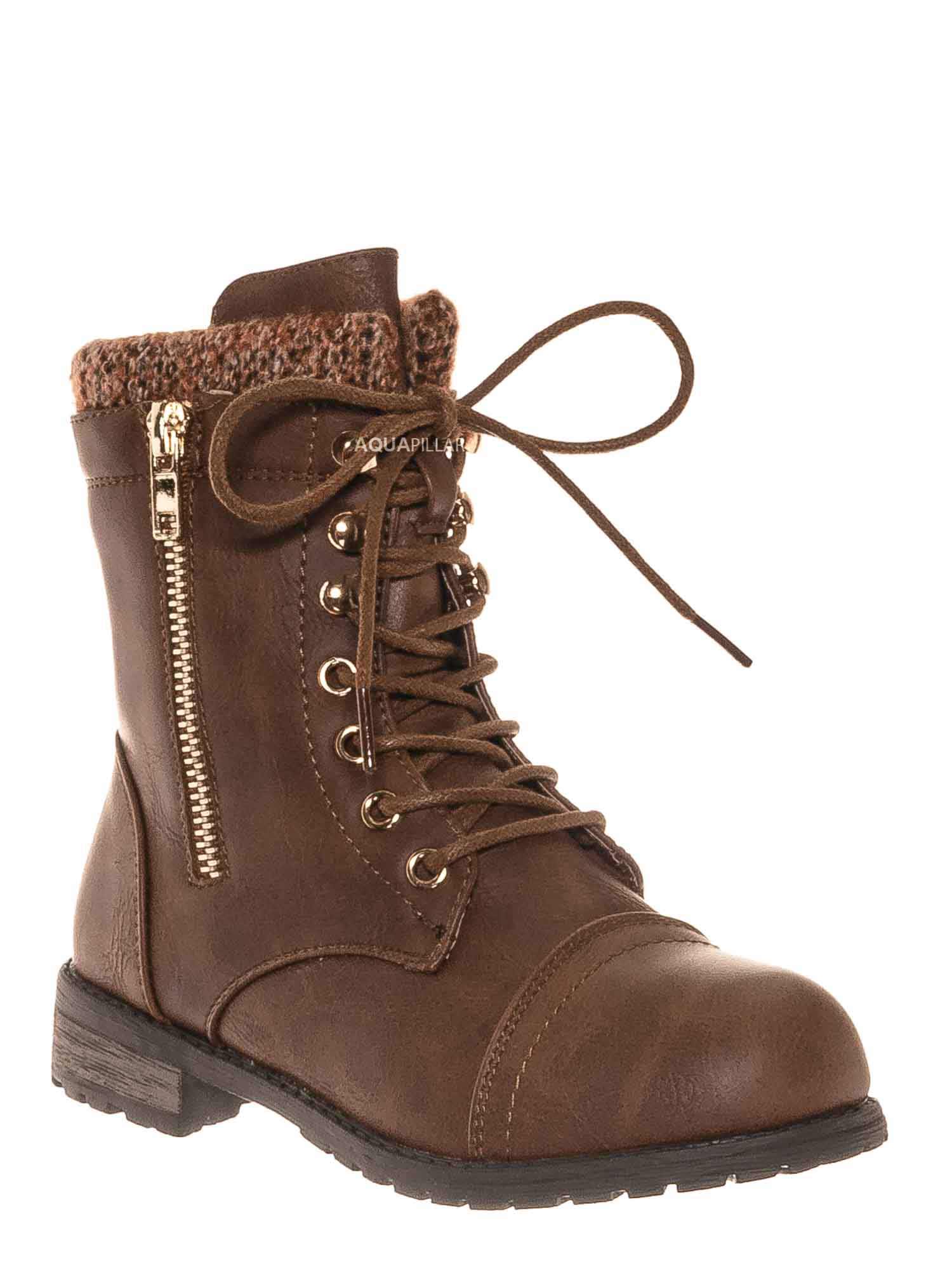 sweater combat boots