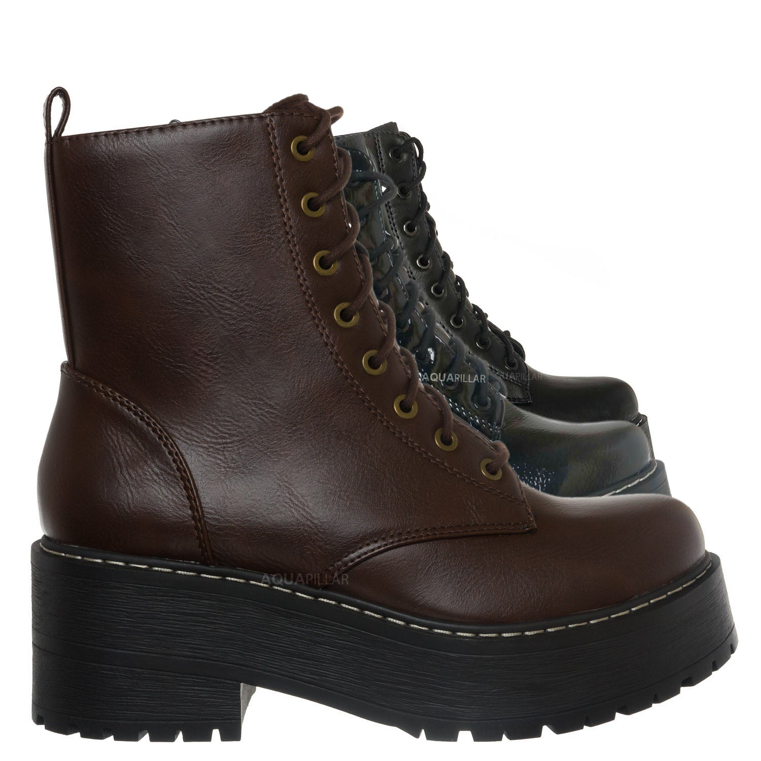 chunky platform military boots