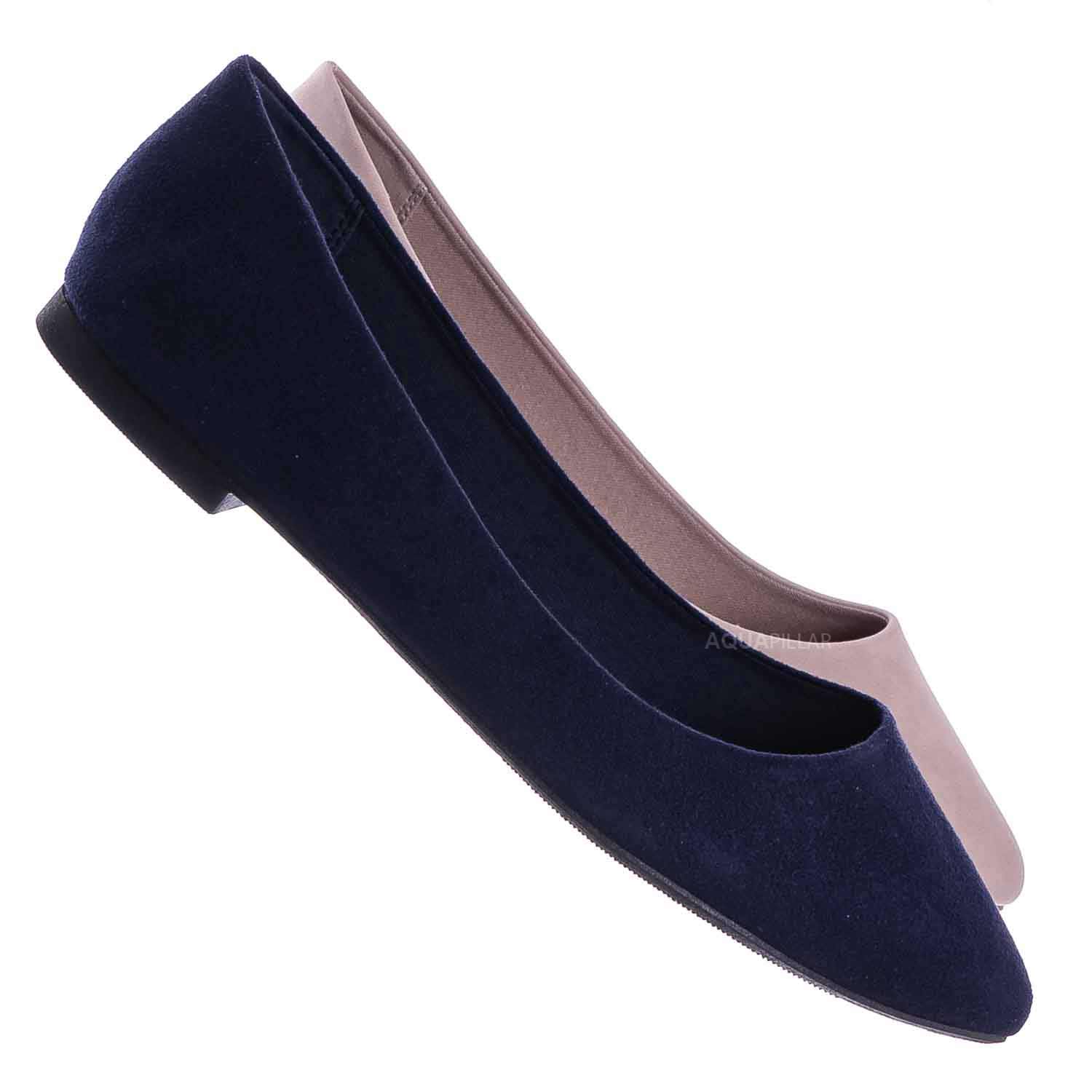 navy blue flat shoes wide width