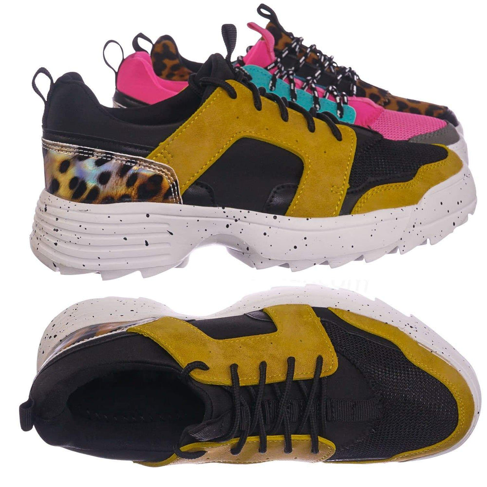 color block chunky sneakers