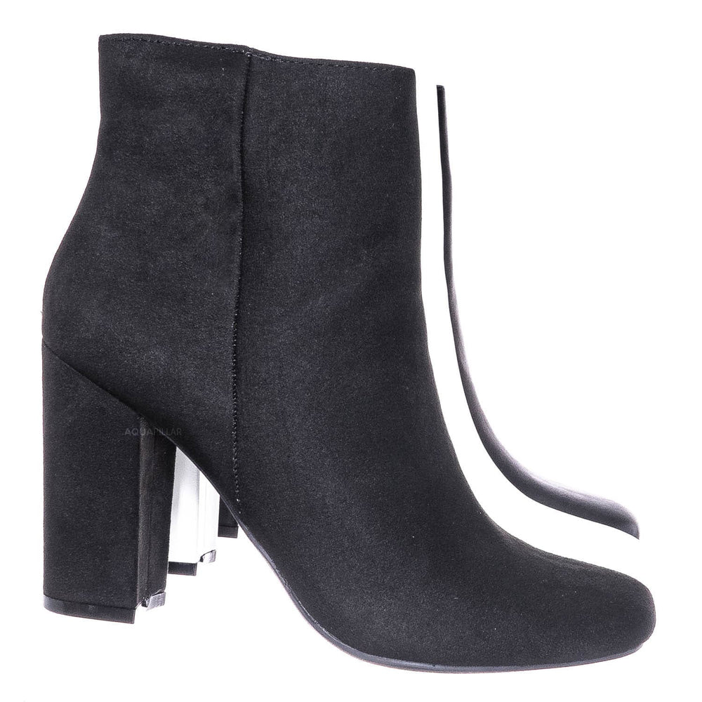 Womens Chunky Ankle Dress Boots 