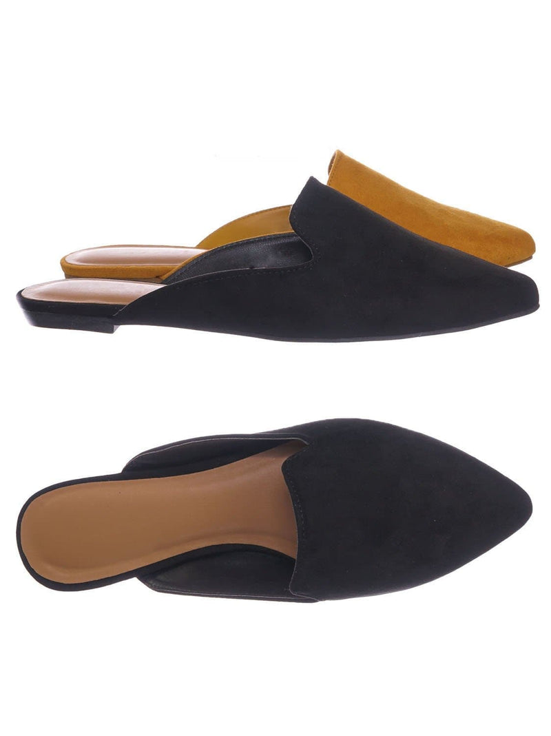 backless pointed toe flats