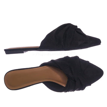 pointed toe slide loafers