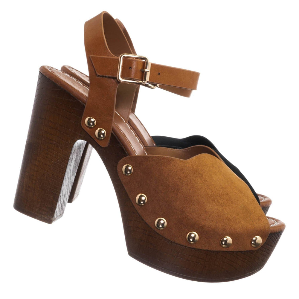 wooden platform shoes clogs