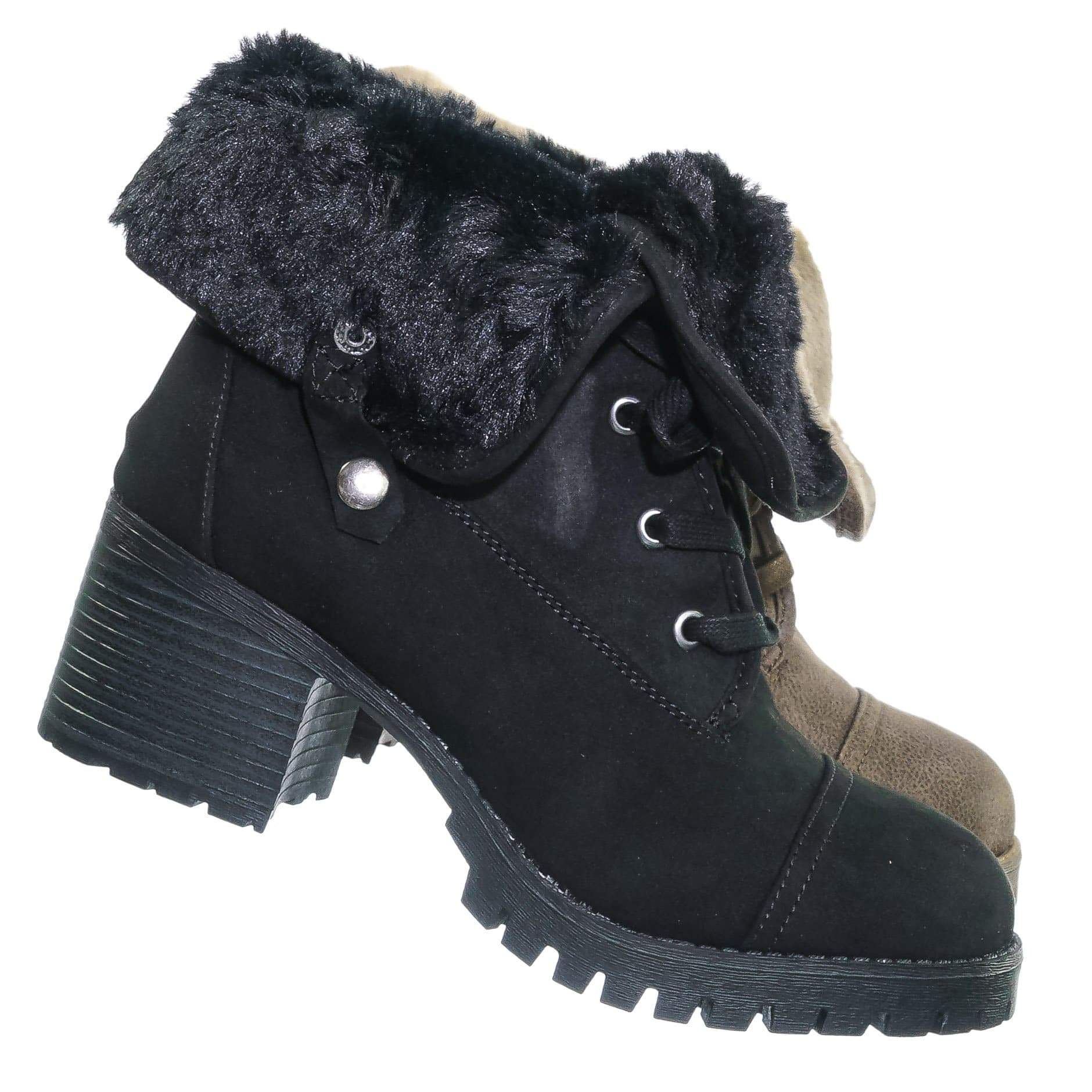 fold over fur boots