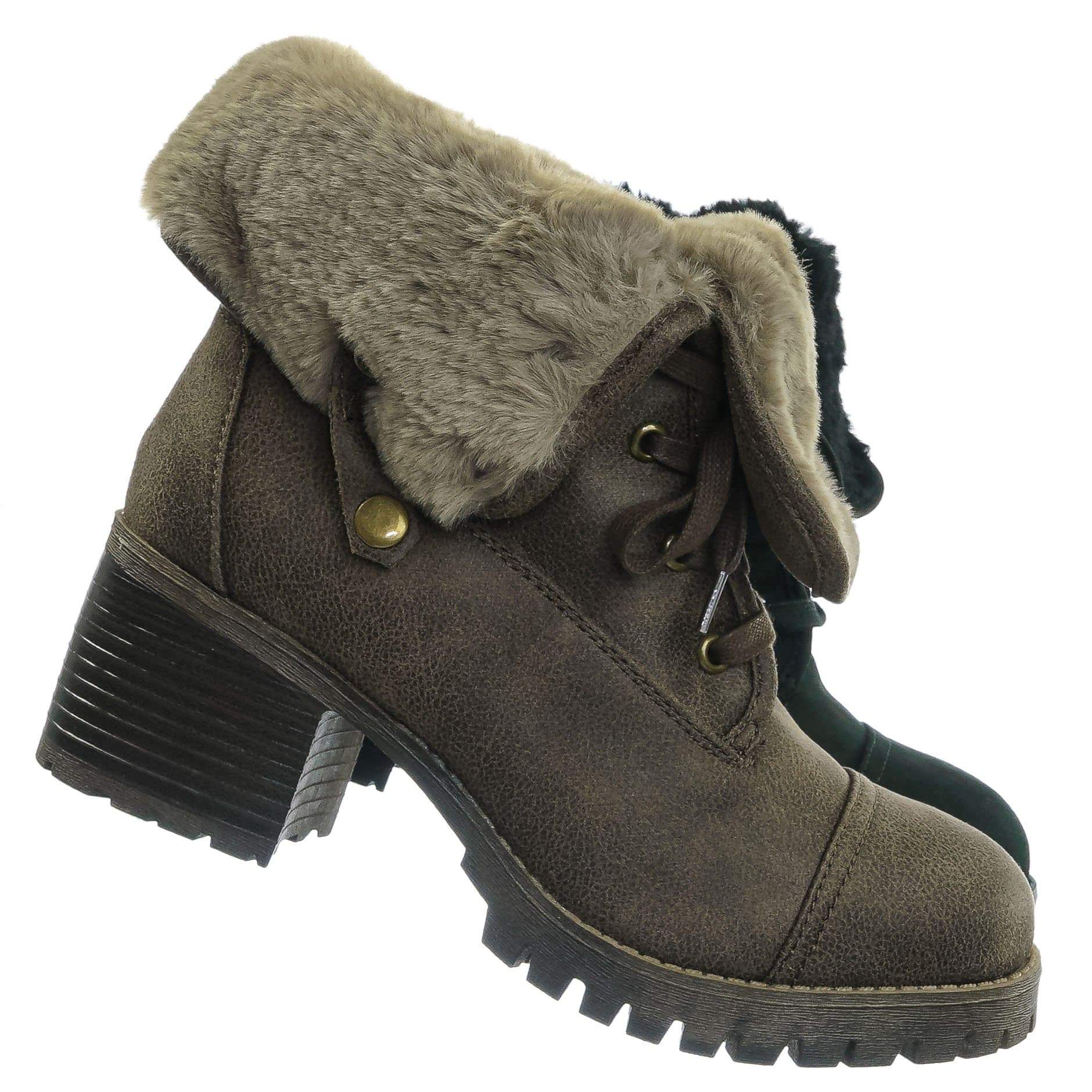 fold over fur boots